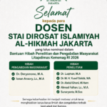 Dosen STAI DI Al-Hikmah Jakarta Lulus Nominasi Hibah Litapdimas Kemenag RI 2026